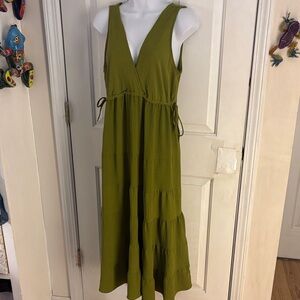 Max Studio Olive Tiered Maxi Dress